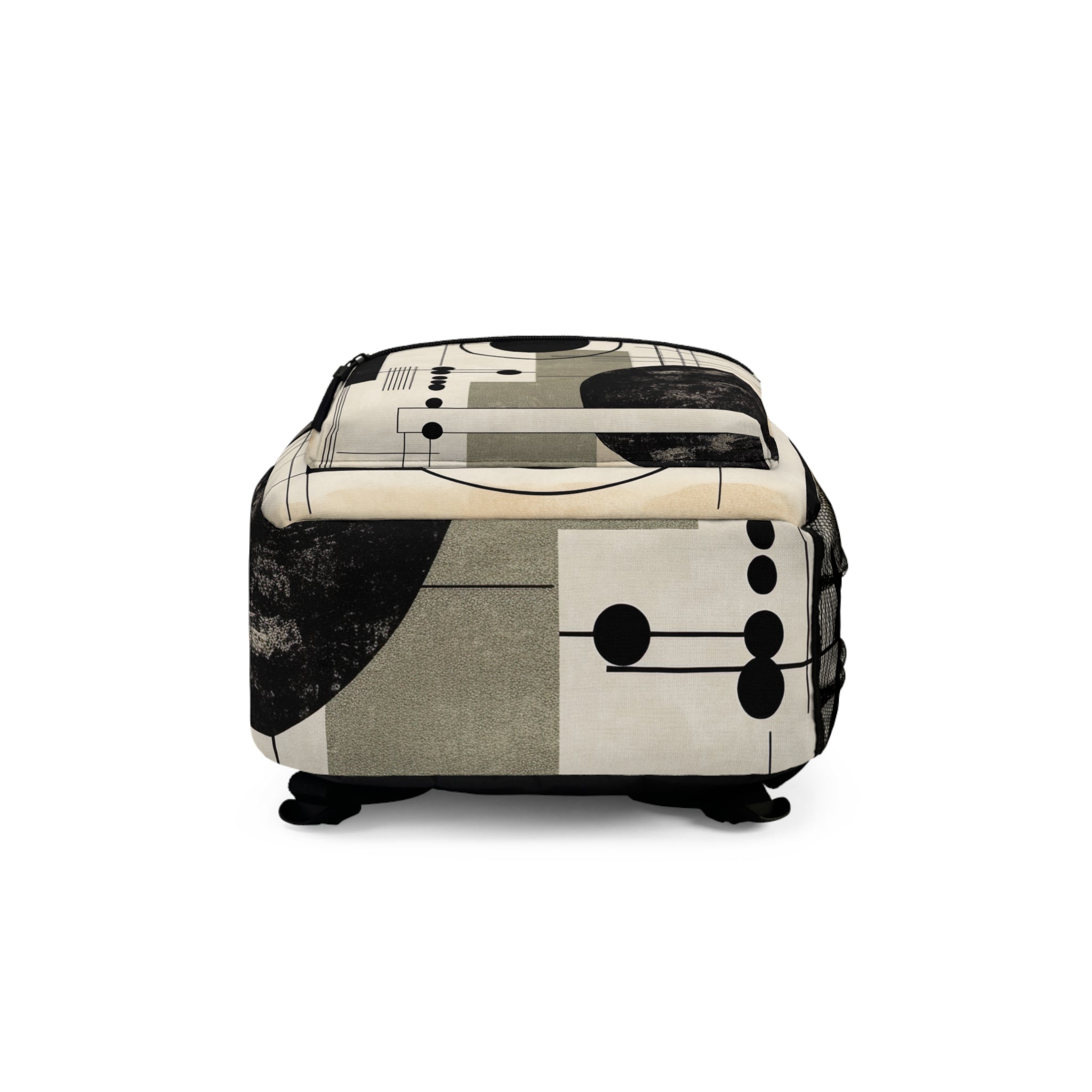 Backpack Work/school/leisure - Waterproof - Abstract Black Beige Brown