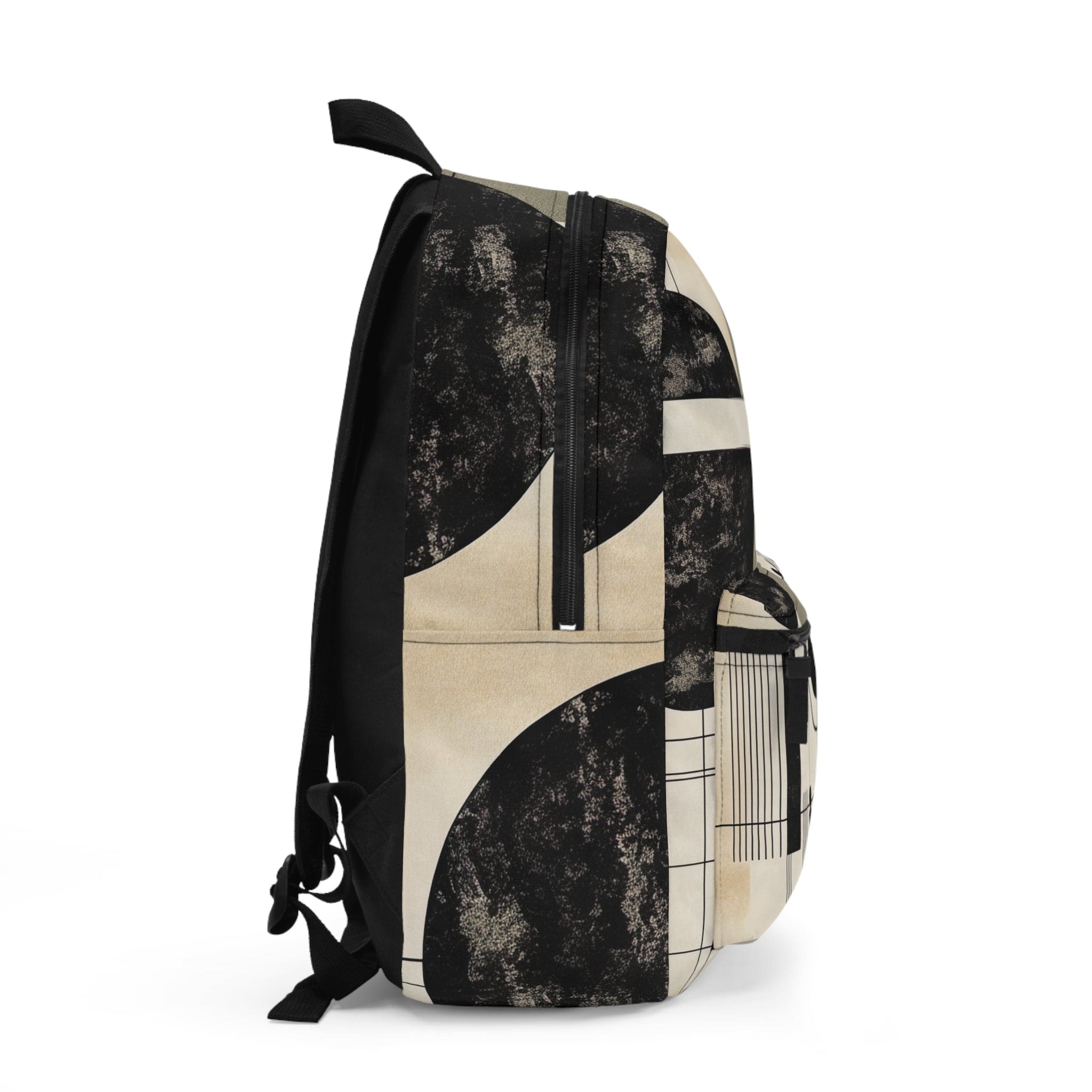 Backpack Work/school/leisure - Waterproof - Abstract Black Beige Brown