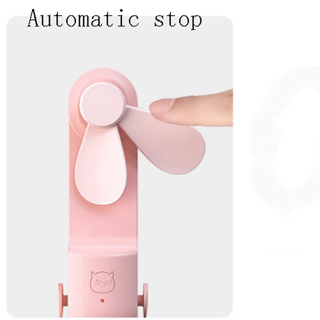 Portable Handheld Fan, Foldable Small Fan, Mini Hand Held Fan with USB Rechargeable 2000mAh Battery, Eyelash Fan for Girls, Travel For Women