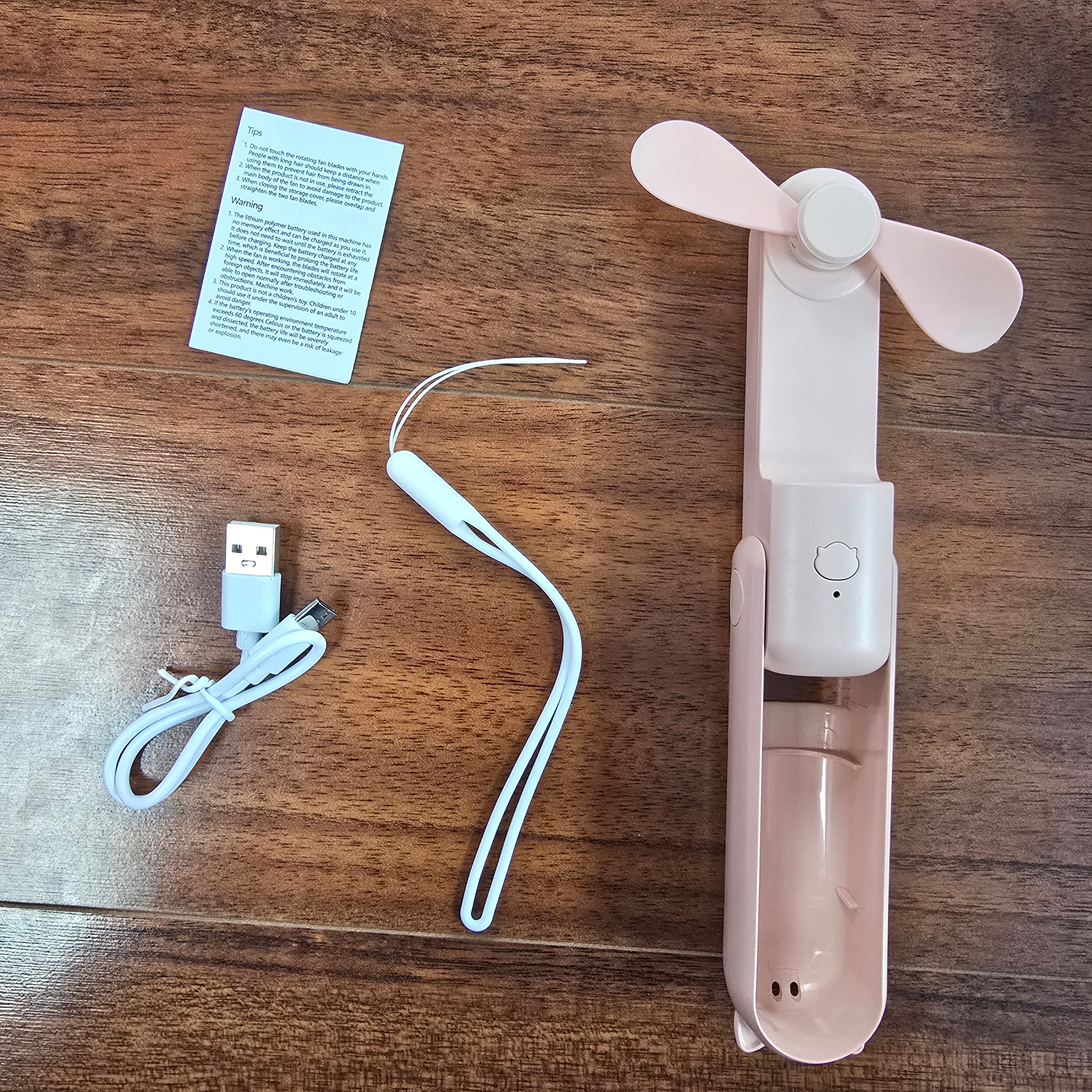 Portable Handheld Fan, Foldable Small Fan, Mini Hand Held Fan with USB Rechargeable 2000mAh Battery, Eyelash Fan for Girls, Travel For Women